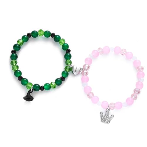 Geavonyg Handgefertigte Glasperlenarmbänder Mit Magnetverschluss Paar Handchain/Halskette Accessoire Für Partys Und Tägliche Verschleiß Von Stylish Perlen Armband von Geavonyg