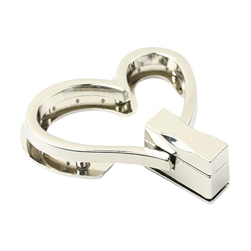 Geavonyg Heart Shape Bag Clasp Metall Buckles Mode Hardware Accessoires Für Handtaschen Geldbörsen Herzform Drehen Schnallen Metallzubehör von Geavonyg