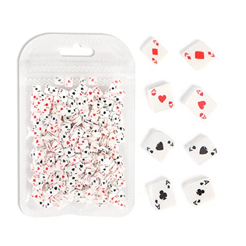 Geavonyg Kartenscheiben Charms Für Harz Making Stücke Aufkleber Für Bastel Nail Art Handy Decor Spielen Karten Schieberegler von Geavonyg