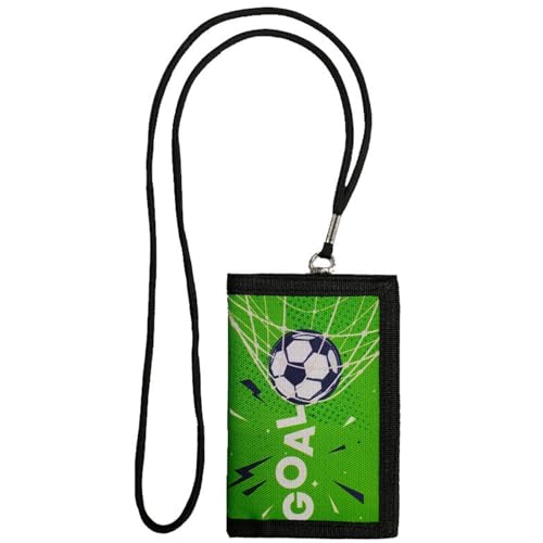 Geavonyg Kinder Kleine Brieftasche Für Boy Triufold Youth Wallet Mit Lanyard Reißverschlusstät von Geavonyg