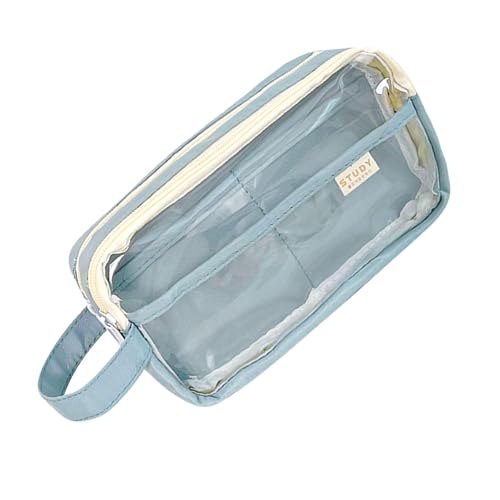 Geavonyg Klarer Bleistiftkoffer Für Kinder Schüler Erwachsener Erwachsener Großer Kapazität Stiftkoffer Reißverschlüsse Bleistiftbeutel Reisekosmetikbeutel Schreiben Vorräte von Geavonyg