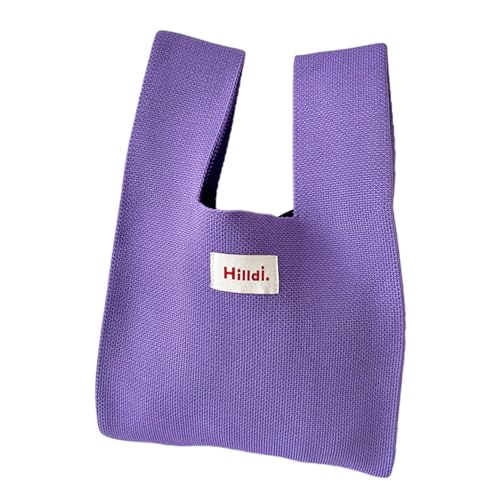 Geavonyg Lady Geldbeutel Tasche Große Kapazität Vielseitige Handtasche Handy Tasche Für Mädchen Frauen Feste Farbe Häkelgestützter Freizeittasche Weiche Und Komfortable Berührung von Geavonyg