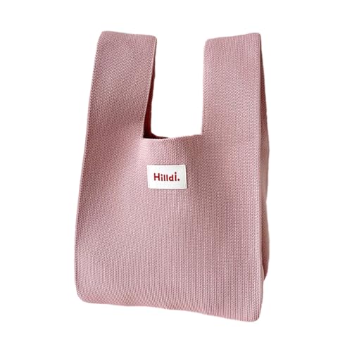 Geavonyg Lady Geldbeutel Tasche Große Kapazität Vielseitige Handtasche Handy Tasche Für Mädchen Frauen Feste Farbe Häkelgestützter Freizeittasche Weiche Und Komfortable Berührung von Geavonyg