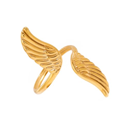 Geavonyg Mehrzweck Taubenflügelringe In Retro Stilen Die Für Verschiedene Finger Einstellbar Sind Tragbar Für Den Täglichen Freizeitgebrauch Vintage Taubenflügelringe von Geavonyg