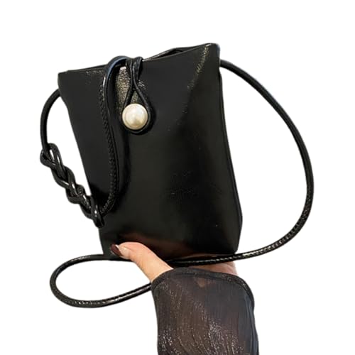 Geavonyg Mode Kleine Umhängetasche Kompaktes Design PU Crossbody Telefon Geldbeutel Mit Geflechtsgurt Zum Einkaufen Und Sozialer Event PU Umhängetasche von Geavonyg