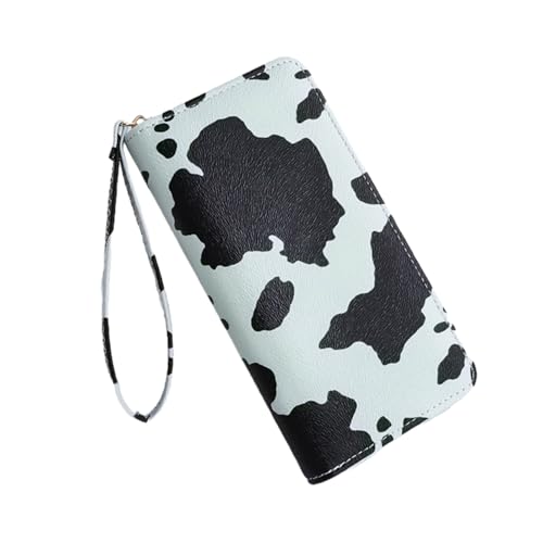 Geavonyg Mode PU Cow Muster Handheld Wallet PU Leder Perfekt Für Einkäufe Und Karten Für Soziale Versammlungen von Geavonyg
