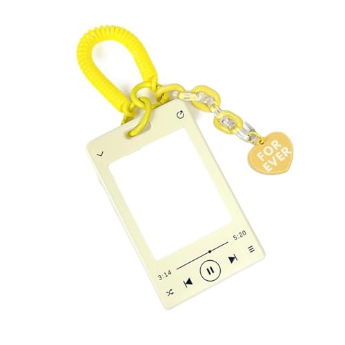Geavonyg Music Player Themenkartenhalter Photokardhülsenbus Beschützer Mit Anhänger Keychain Photocard Mit Anhänger Keychain Music Player Themenkarte Für Frau von Geavonyg
