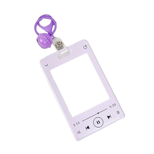 Geavonyg Music Player Themenkartenhalter Photokardhülsenbus Beschützer Mit Anhänger Keychain Photocard Mit Anhänger Keychain Music Player Themenkarte Für Frau von Geavonyg