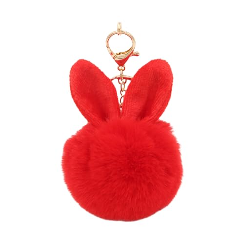 Geavonyg Schlüsselbund Anhänger Plüsch Spielzeugschule Schoolbag Schlüsselbund Ornament Rucksacktasche Charme Pelziger Ball Süßes Kaninchenohr Für Kinderstile Schlüsselanhänger Für Taschenzubehör von Geavonyg