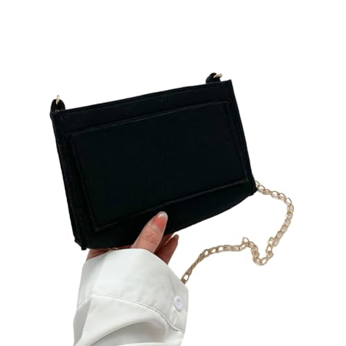 Geavonyg Square Bags Crossbody Bag Trendy Filzkette Freizeit Für Mädchen Frauen Mode Kosmetik Wasserdichte Und Langlebige Aufbewahrungstasche von Geavonyg