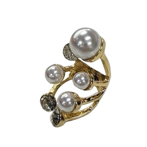 Geavonyg Sternförmige Ringe Ladies Punk Gothic Zirkon Retro Gekreuzten Hip Hop Zwei Hände Als Sternschmuck Liebes Herzband Zirkon Gekreuzter von Geavonyg