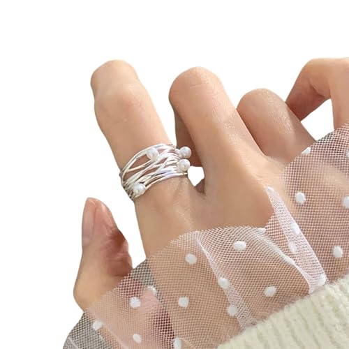 Geavonyg Stilvolle Unregelmäßige Offene Ringe Für Frauen Verstellbare Fit Öffnungsringe Party Schmuck Mode Finger Accessoires Branch Wrap von Geavonyg