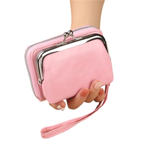 Geavonyg Trendy Damen Clutch Wallet Wallet Mode PU Leder Mehrere Kartensteckplätze Und Sichere Hase Schließe Geldbeutel Für Geldbeutel von Geavonyg