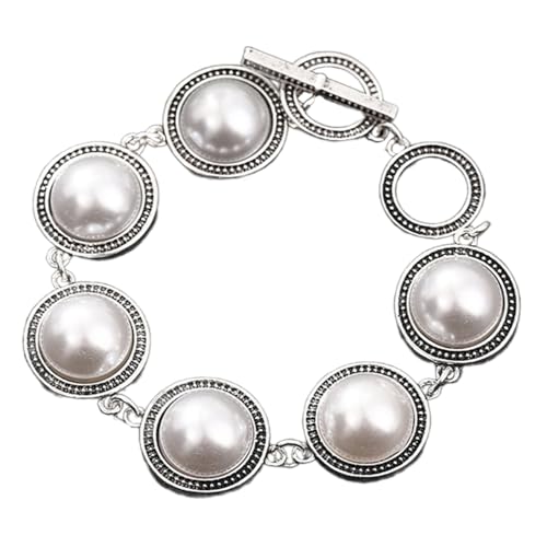 Geavonyg Unique Designs Styles Vintage Round Steinarmband Für Frauen In Robusten Perlen Mit Verstellbarem Komfort. von Geavonyg