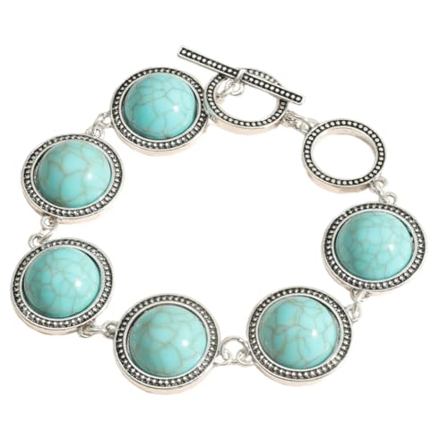 Geavonyg Unique Designs Styles Vintage Round Steinarmband Für Frauen In Robusten Perlen Mit Verstellbarem Komfort. von Geavonyg