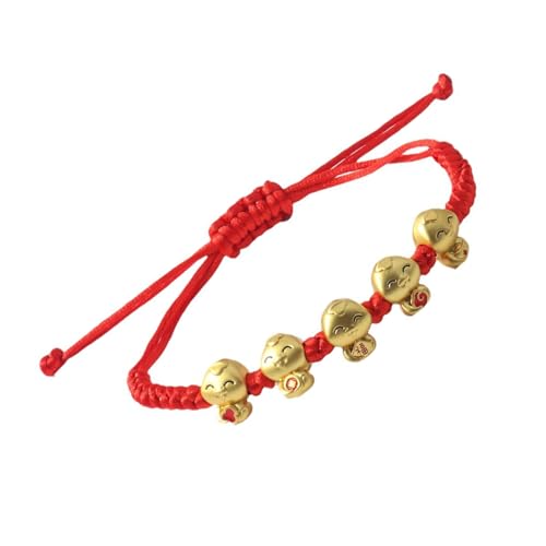 Geavonyg Verstellbare Armband Rötungsschnur Schlangenarmband Handchain Für Viel Glück Und Festliche Feierlichkeiten Neujahr Accessoire Schlangenarmband von Geavonyg