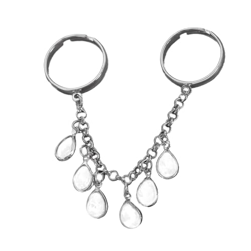 Geavonyg Verstellbare Geometrische Randringe Open Design Legierung Schmuck Für Partys Und Tägliche Kleidung Modeaccessoires Verknüpfte Fingerschmuck von Geavonyg