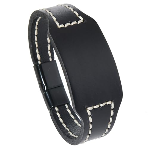 Geavonyg Verstellbare Handstichierte Kaufhäfen Handgelenk Schmuck Verstellbare Größenhandkette Für Geschäftstreffen Sozialer Event Leichter Lederschmuck von Geavonyg