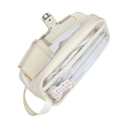 Geavonyg Wasserfestes Bleistiftkoffer Klarer PVC Beutel Tragbarer Organisator Bagfor Schulbüro Reisen Täglich Nutzung Stifte Organisator von Geavonyg