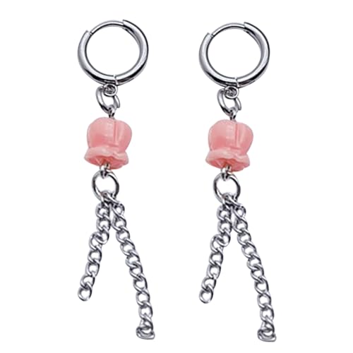 Glockenblumen Fransen Ohrringe Für Frauen Kristall Blumenherz Ohrring Einzigartiger Schmuck Süßhöhle Stern Huggie Hoop Crystsal Blumen Herz von Geavonyg