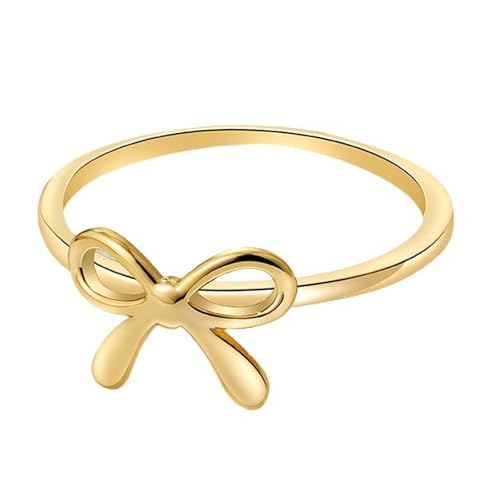 Gold Bowknot Ringe Mit Zarten Designs Komfortabler Geeignet Für Den Täglichen Gebrauch Oder Eine Besondere Veranstaltung Für Paare Date Night Jewelry von Geavonyg