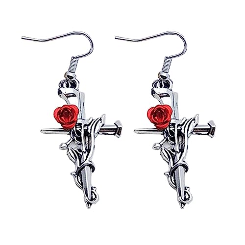 Gothic Cross Dangle Ohrringe Vintage Pendell Street Schmuck Fashion Drop Für Frauen Mädchen Kleine Reifen Ohrringe Übertrieben Schmuck Übertrieben von Geavonyg