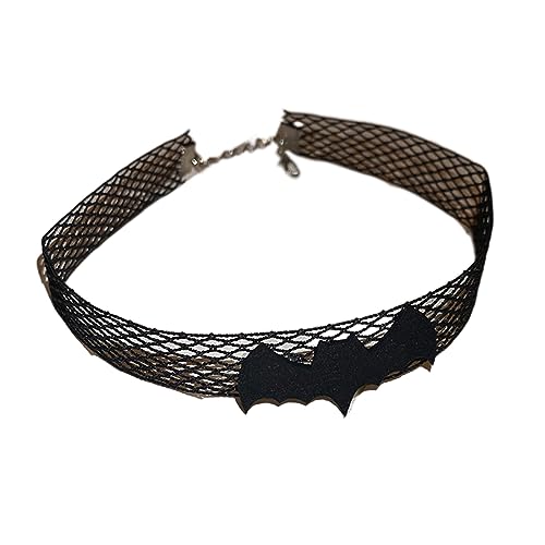 Halloween Choker Für Frauen Mädchen Elegant Schwarze Spitze Cooler Steampunk Spiders Kragen Halskette Juwely Geschenk Frauen Gothic Halloween Schwarz Netto Leicht Und Komfortabel von Geavonyg