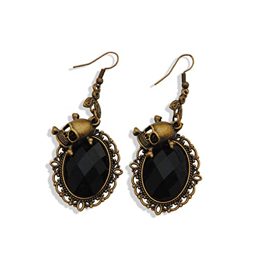 Halloween Skelett Dangle Ohrringe Gothic Drop Kristall Für Frauen Mädchen Festival Ohrschmuck Pres Skull Head von Geavonyg