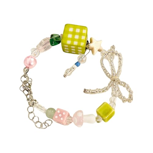 Handgefertigtes Farbperlenarmband Mit Bowknot Detail Bequem Und Robust Für Den Täglichen Gebrauch Oder Besondere Anlässe Tragen Geburtstagsgeschenkschmuck von Geavonyg