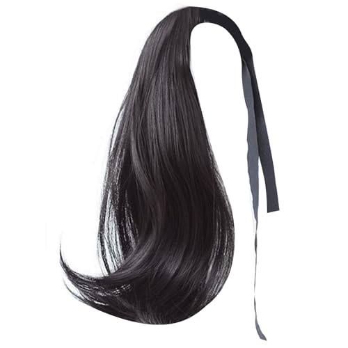 Hitzebeständige Fasermitte Locky Pferdeschwanzhaarstück Mit Verstellbarem Elastizitätsband Für Frauen Alltag Tragen Lockige Pferdeschwanzperücken Für Frauen von Geavonyg