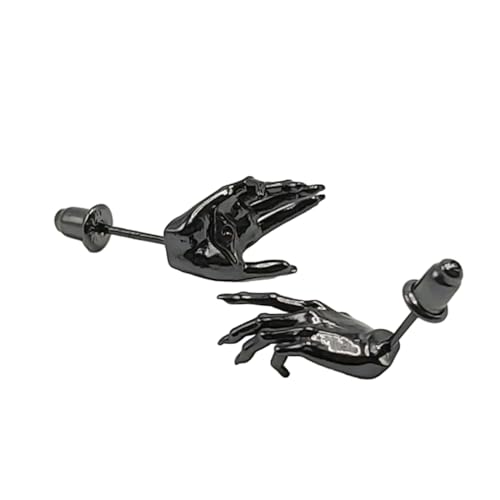 Hölle Hand Und Augenohrohrschstene Retro Inspirierte Teufel Eye Und Hell Hand Alloy Ohr Accessoires Für Alternative European Ohrringe von Geavonyg