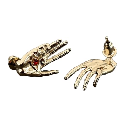 Hölle Hand Und Augenohrohrschstene Retro Inspirierte Teufel Eye Und Hell Hand Alloy Ohr Accessoires Für Alternative European Ohrringe von Geavonyg