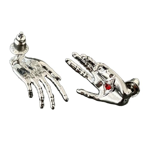 Hölle Hand Und Augenohrohrschstene Retro Inspirierte Teufel Eye Und Hell Hand Alloy Ohr Accessoires Für Alternative European Ohrringe von Geavonyg