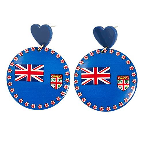 Independence Day Ohrringe Hook Dangle Dynamische Und Statische Schönheit Doppelball Dangle Süßes Geschenk Für Frauen Flaggen von Geavonyg