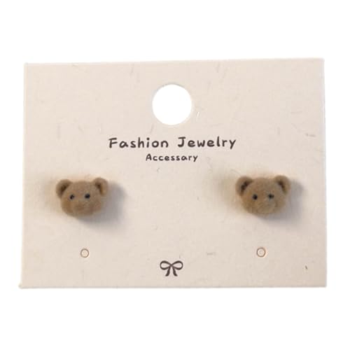 Kaffeebär Ohrringe Mädchen Ohrschmuck Schmuck Cartoon Bären Ohrohrschstene Anhänger Verlockende Textur Ideal Für Tägliche Trage Süßes Exquisites von Geavonyg