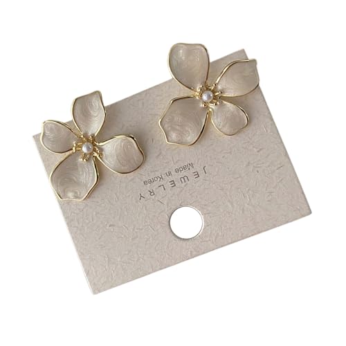 Kleine Unregelmäßige Blütenstollen Ohrringe Ohr Mode Ohren Schmuck Kupferstruktur Geeignet Für Verschiedene Anlässe Tragen Kupferblumen von Geavonyg