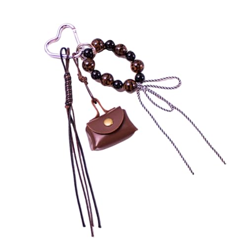 Kreative Leoparden Print Geldbeutel Schlüsselbeutel Charme Perlen Seil Geflochten von Geavonyg