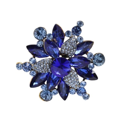 Kristalle Blumenbrosche Für Frauen Elegante Party Hochzeitszubehör Tragbar von Geavonyg