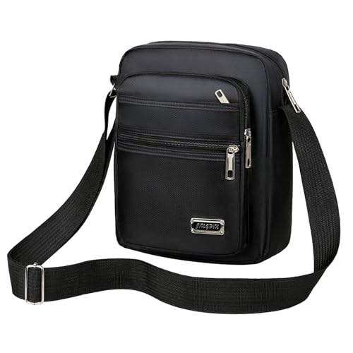Leichte Crossbody Tasche Für Männer Multifunktionaler Schulter Lässiger Multipper Messenger Taschen Mit Verstellbaren Gurt Männern Messenger Taschen Multifunktionaler Multi Zipper Crossbody Casual von Geavonyg