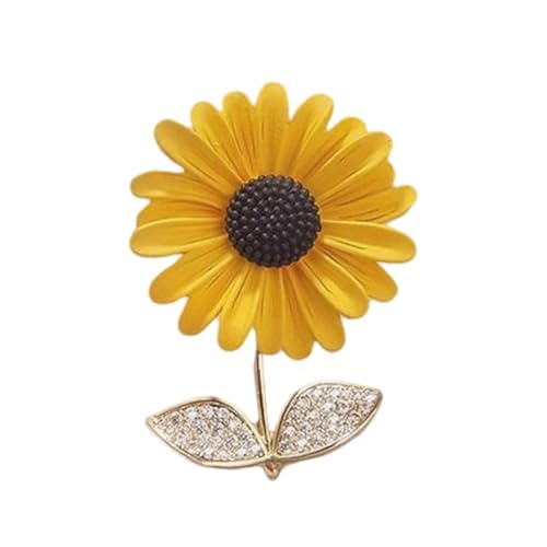 Leichter Goldener Ton Sonnenblumen Pin Allergie Resistenter Schmuck Für Empfindliche Haut Komfortable Formale Accessoire Leichte Sonnenblumenbrosche Brosche von Geavonyg