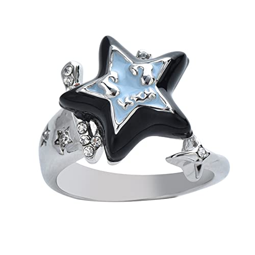 Lucky Star Versprechen Fashion Schmuck Geschenk Hochzeit Geburtstag Sparkling Star Statement Ringe Für Frauen Mode von Geavonyg