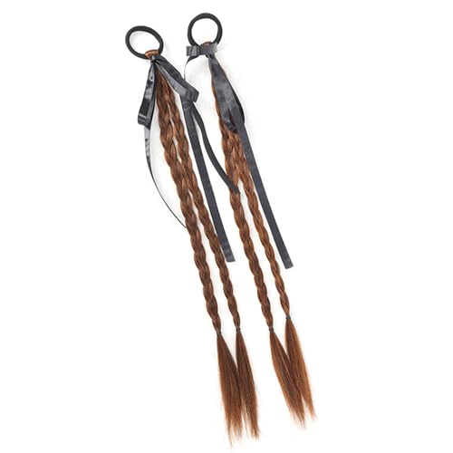 Mädchen Geflochtene Haarverlängerungen Haarstück Synthetische Falsche Pferdeschwanz Für Anime Coser Street Photography Krawatte Krawatte Schleifen Dekorierte Pferdeschwanzverlängerungen von Geavonyg