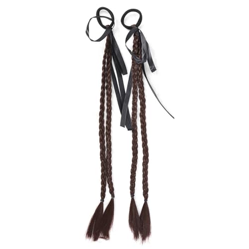 Mädchen Geflochtene Haarverlängerungen Haarstück Synthetische Falsche Pferdeschwanz Für Anime Coser Street Photography Krawatte Krawatte Schleifen Dekorierte Pferdeschwanzverlängerungen von Geavonyg
