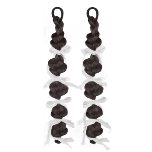 Mädchen Geflochtene Haarverlängerungen Haarteil Synthetische Falsche Pferdeschwanz Für Cosplant Coser Street Photography Bindeband Dekorierte Synthetische Pferdeschwanz von Geavonyg