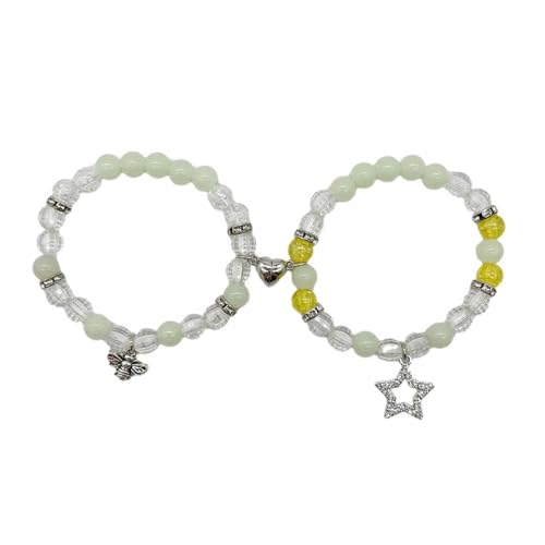 Magnetpaar Armbänder Für Frauen Männer Herz Matching Armband Liebhaber Glasperlen Yoga Valentine Geschenk Schmuck Perlen Perlen von Geavonyg