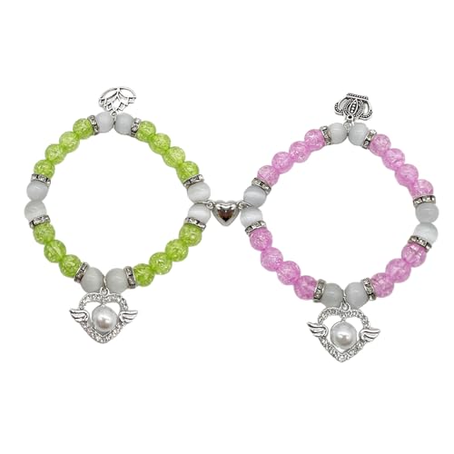 Magnetpaar Armbänder Für Frauen Männer Herz Matching Armband Liebhaber Glasperlen Yoga Valentine Geschenk Schmuck Perlen Perlen von Geavonyg