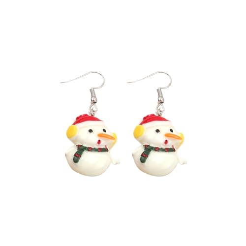 Mode Ohrbekleidung Schneemann/Weihnachtsmann/Kreis Anhänger Drop Ohrringe Weihnachtsbaumohrringe Urlaubsfeiertag Accessoires Weihnachten Schmuckschmuck von Geavonyg