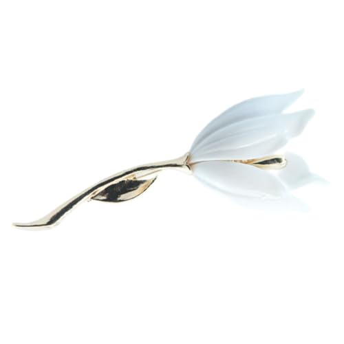 Mode Weiße Tulpen Brosche Magnolias Blumenstift Für Frauen Modemäntel Rucksäcke Und Hutabzeichen Ornament White Tulpen von Geavonyg