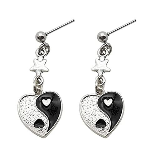 Modeherzohrringe Für Frauen Mädchen Junge Klassische Kontrastfarbe Ohrring Juwely Geschenk Punk Gothic Dangle Ohrring Herz Hangle Ohrringe Für Frauen Mädchen von Geavonyg