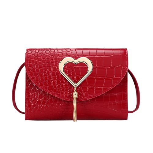 Modische Damen Handtasche Herzmuster Tasche Mit Verstellbarem Riemen Funktionaler Schulter Perfekt Für Tägliche Gebrauch Frauen Handtasche PU Casual Travel Office Messenger Verstellbarer Modische Damen Handtasche Herzmuster Tasche Mit Verstellbarem Riemen Funktionaler Schulter Perfekt Für Tägliche Gebrauch Frauen Handtasche PU Casual Travel Office Messenger Verstellbarer von Geavonyg